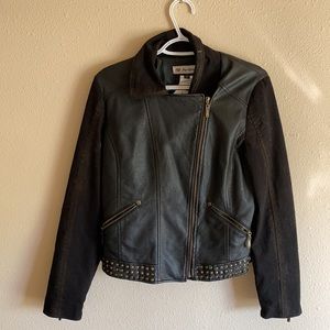 Detail leather jacket